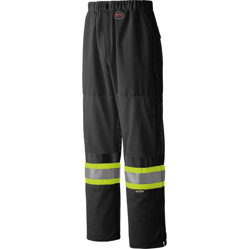 6003BKP Pantalon de s&eacute;curit&eacute; routi&egrave;re, Polyester, Petit, Noir Industrial Sales