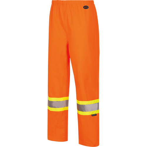 5627W Pantalon &agrave; bavette imperm&eacute;able pour femmes, Polyester/Polyur&eacute;thane, T-petit, Orange haute visibilit&eacute; Industrial Sales