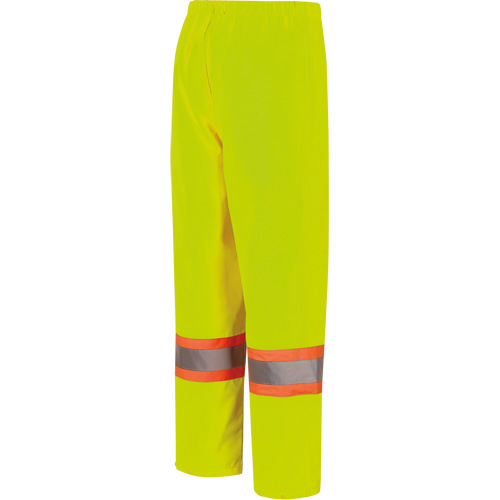 5629W Pantalon &agrave; bavette imperm&eacute;able pour femmes, Polyester/Polyur&eacute;thane, T-petit, Jaune lime haute visibilit&eacute; Industrial Sales