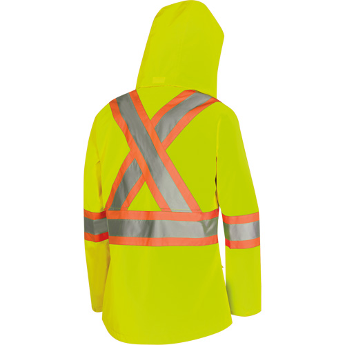 5628W Parka matelass&eacute; de s&eacute;curit&eacute; 300D The Rock, Polyester/Polyur&eacute;thane, Jaune lime haute visibilit&eacute;, T-petit Industrial Sales