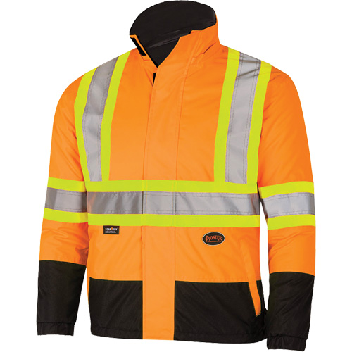 5770 Manteau de s&eacute;curit&eacute; imperm&eacute;able r&eacute;versible, Polyester/Polyur&eacute;thane, Orange haute visibilit&eacute;, Petit Industrial Sales