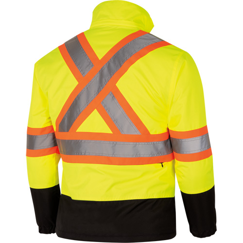 5771 Manteau de s&eacute;curit&eacute; imperm&eacute;able r&eacute;versible, Polyester/Polyur&eacute;thane, Jaune lime haute visibilit&eacute;, Petit Industrial Sales