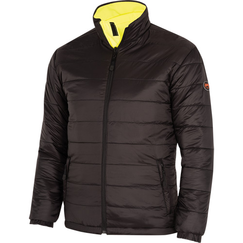 5771 Manteau de s&eacute;curit&eacute; imperm&eacute;able r&eacute;versible, Polyester/Polyur&eacute;thane, Jaune lime haute visibilit&eacute;, Petit Industrial Sales