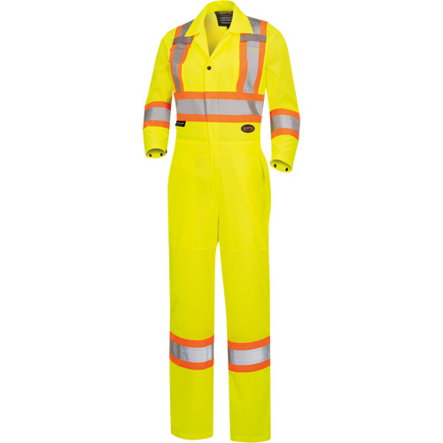 5999AW Combinaison de s&eacute;curit&eacute; routi&egrave;re haute visibilit&eacute; pour femmes, T-petit, Jaune lime haute visibilit&eacute; Industrial Sales