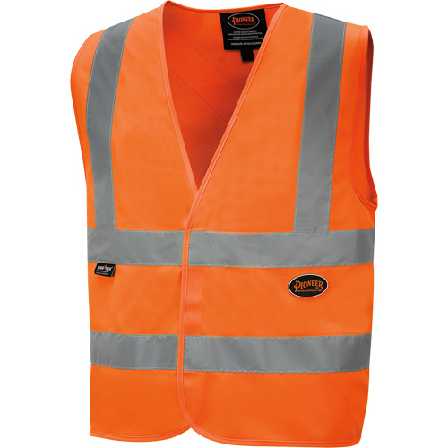 6885 High-Visibility Tricot Safety Vest, High Visibility Orange, Small, Polyester Industrial Sales