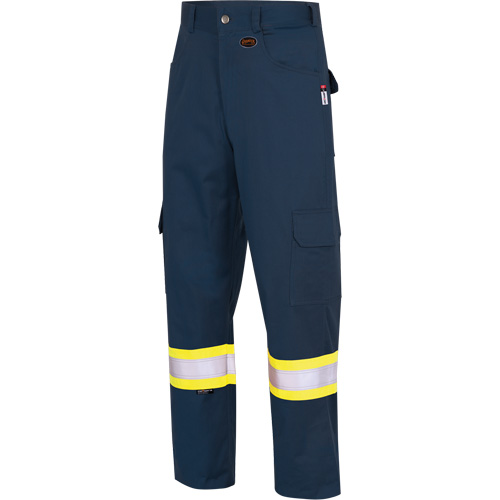 7764 Pantalons de s&eacute;curit&eacute; ignifuges et r&eacute;sistants aux arcs &eacute;lectriques &agrave; haute visibilit&eacute; 88/12 FR-Tech, 30, x 32, Bleu marin Industrial Sales