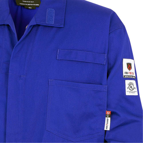 7779T FR-Tech&reg; 88/12 Arc Rated Flame Resistant Coveralls, Size 40 (Tall), Royal Blue, 10 cal/cm² Industrial Sales