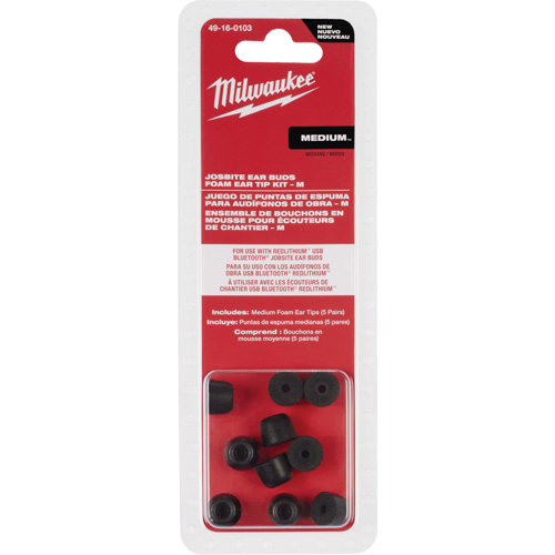 Ensemble d'embouts moyens pour bouchons d'oreilles de chantier Industrial Sales
