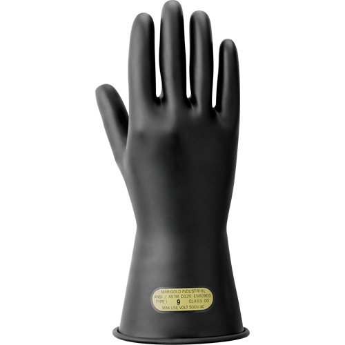 Gants isolants pour travaux &eacute;lectriques, ASTM classe 00, Taille 7, 11" lo Industrial Sales