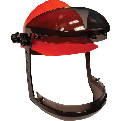 Visi&egrave;re Facetech avec attache pour casques de s&eacute;curit&eacute; &agrave; fentes, Suspension Rochet Industrial Sales