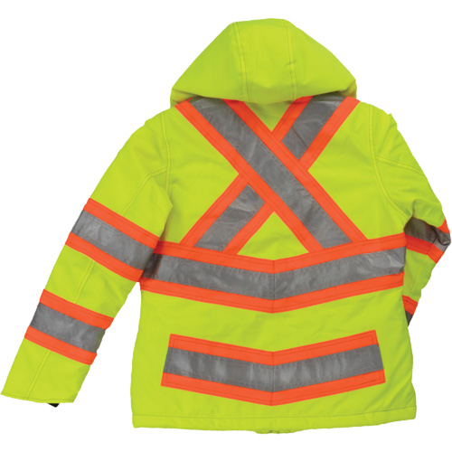 Manteau de s&eacute;curit&eacute; isolant et extensible pour femmes, Polyester, Jaune lime haute visibilit&eacute;, T-Grand Industrial Sales