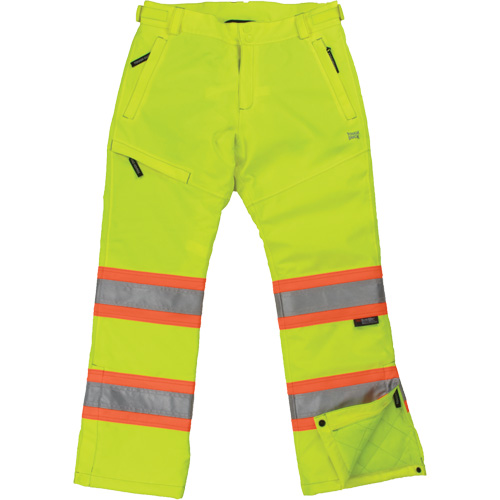 Womens Insulated Flex Safety Pant, Polyester, Large, High Visibility Lime-Yellow Industrial Sales