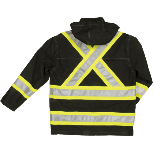 Manteau de s&eacute;curit&eacute; imperm&eacute;able en tissu ind&eacute;chirable Ripstop, Polyester, T-petit, Noir Industrial Sales