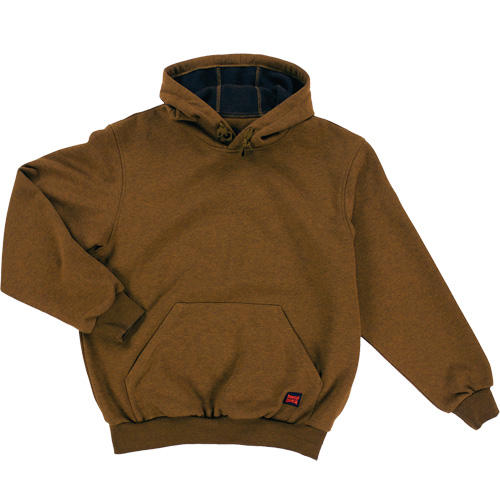 Water Repellent Fleece Pullover Hoodie, Men's, Small, Brown Industrial Sales