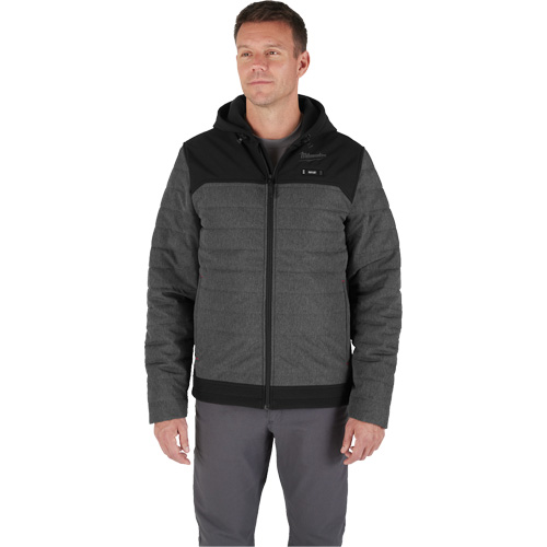 Veste chauffante M12 QuietShell avec pile, Hommes, Petit, Gris Industrial Sales
