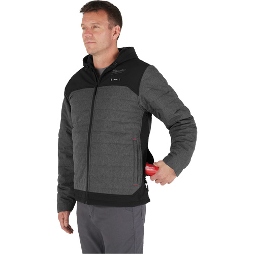 Veste chauffante M12 QuietShell avec pile, Hommes, Petit, Gris Industrial Sales