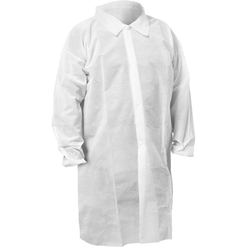 KleenGuard KGA10 Lab Coat, Medium, White Industrial Sales