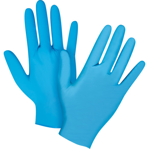 Emballages de gants jetables pour machine distributrice, Petit, Nitrile, 4,5 mils, Sans poudre, Bleu, Classe 2 Industrial Sales