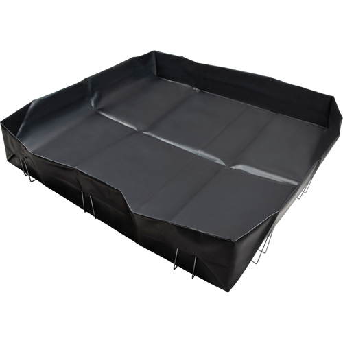 Berme &agrave; support en fil m&eacute;tallique, Capacit&eacute; 748 gal. US, 10' la x 10' lo x 12" h, Support en L Industrial Sales
