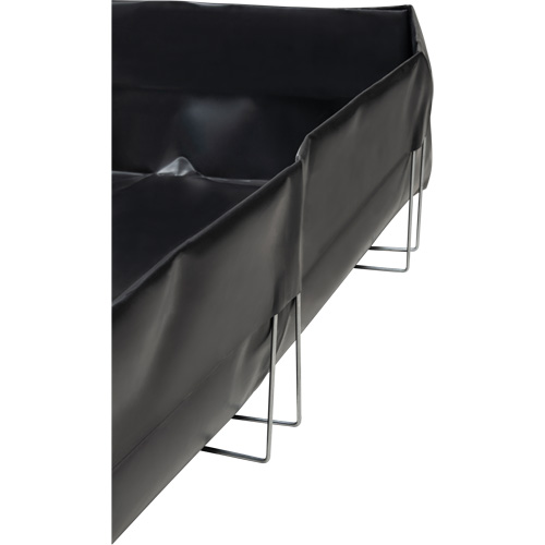 Berme &agrave; support en fil m&eacute;tallique, Capacit&eacute; 748 gal. US, 10' la x 10' lo x 12" h, Support en L Industrial Sales