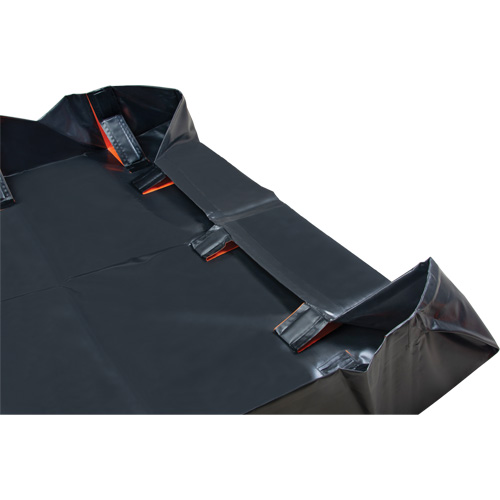 Berme d&eacute;ployable &agrave; mur IBX, Capacit&eacute; 2244 gal. US, 12' la x 25' lo x 12" h, Support &agrave; encliqueter Industrial Sales