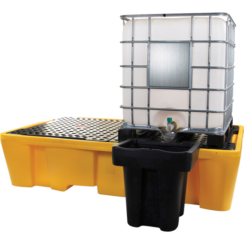 Double palette de d&eacute;versements IBC, Capacit&eacute; de d&eacute;versement 317 gal. US, 89" x 57" x 23" Industrial Sales