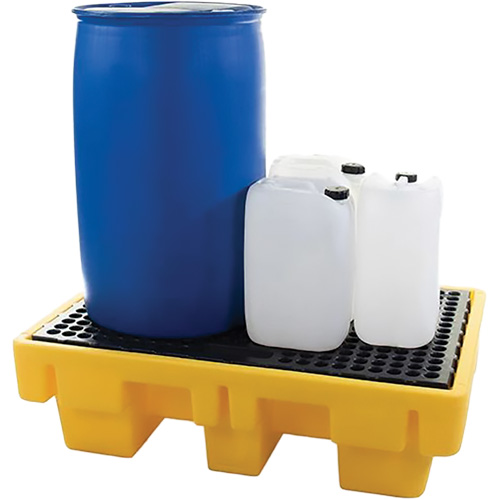 2-Drum Spill Pallet, 61 US gal. Spill Capacity, 51.5" x 36" x 15" Industrial Sales