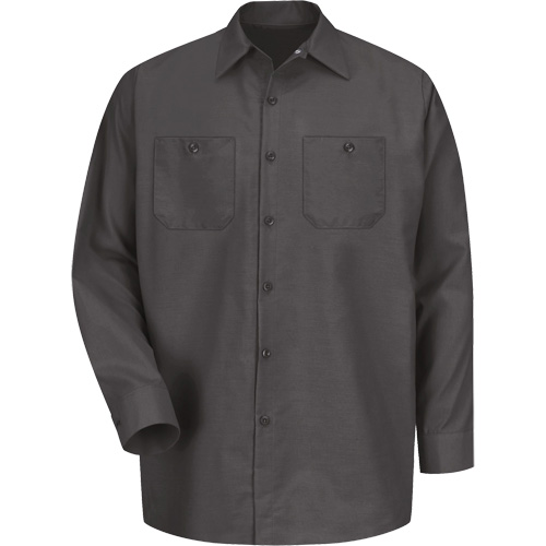 Chemise industrielle de travail &agrave; manches longues, Hommes, Moyen, Charbon Industrial Sales
