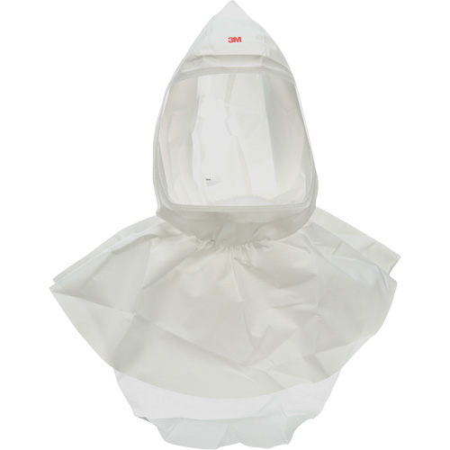Cagoule Versaflo s&eacute;rie pour APR avec voile, Standard, Pi&egrave;ce faciale/Coiffe souple, Bavette Double Industrial Sales