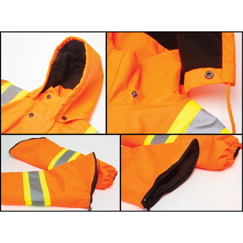 Waterproof 7-in-1 Winter Parka, High Visibility Orange, Medium Industrial Sales