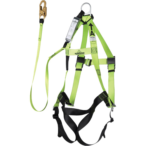 FBH-10000A6440-4 Harnais & longe classe A de 4' avec capacit&eacute; de 350 lb, Combinaison harnais/longe Industrial Sales