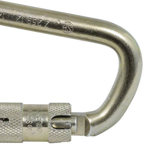 CP-03015-1 Zinc Plated Carabiner with 1" Gate Opening, Steel Industrial Sales