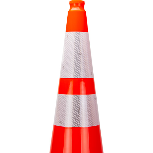 Premium Traffic Cone, 36", Orange, 4" & 6" Reflective Collar(s) Industrial Sales