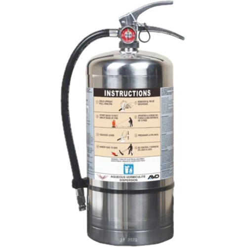 Extincteur pour la protection contre l'incendie de pile Lithium-ion, AVD, Capacit&eacute; 6 L Industrial Sales