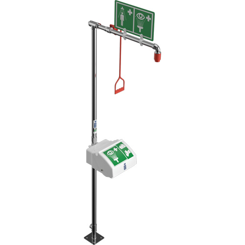 Douche combin&eacute;e avec cuvette ferm&eacute;e en ABS et entr&eacute;e inf&eacute;rieure, Socle Industrial Sales