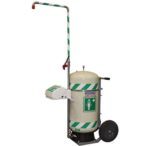 Mobile Self-Contained Emergency Safety Shower with Eye & Face Wash, 30 gal. Capacity, Meets None Industrial Sales