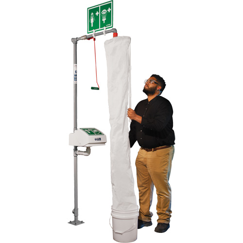 Safety Shower Test Kit with Bucket & Shower Sock Industrial Sales