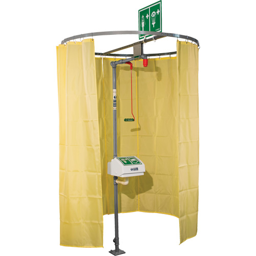 Pipe Mounted Safety Shower Modesty Curtain Industrial Sales