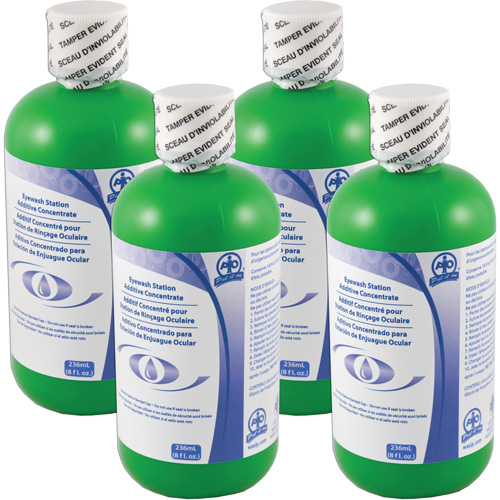 Additif pour pr&eacute;server l'eau dans les douches oculaires d'urgence autonomes, Canada, paquet de 4, 8 oz Industrial Sales
