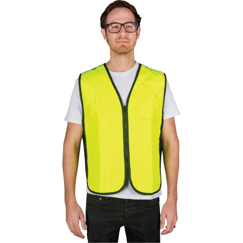 Evaporative Cooling Vest, Medium, High Visibility Lime-Yellow Industrial Sales