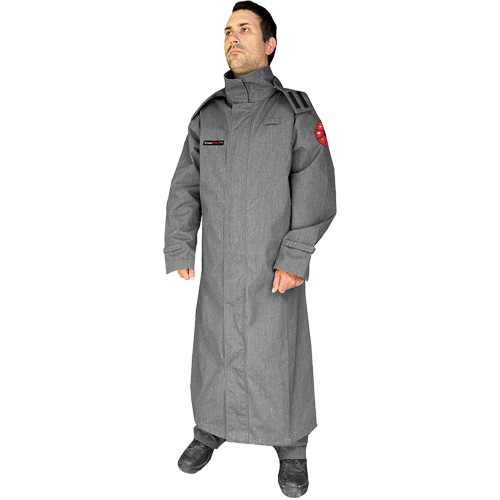 CoreMAX FR 52" Jacket with Attached Hood, 3X-Large, Grey Industrial Sales