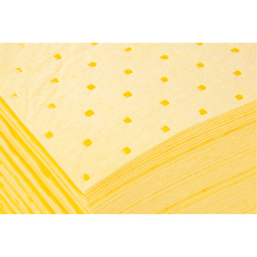 Feuilles absorbantes li&eacute;es, Mati&egrave;res dangereuses, 15" x 19", 12 gal. d'absorption Industrial Sales