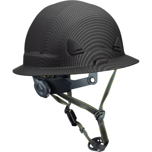 Casque Fibre Metal de style escalade avec bordure compl&egrave;te, R&eacute;pond aux normes CSA type 2, Suspension Rochet, Non ventil&eacute; Industrial Sales