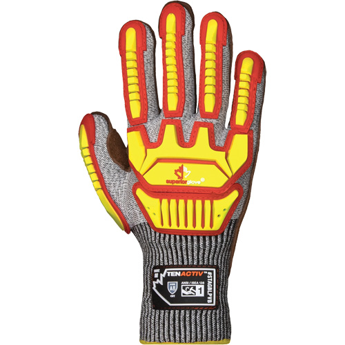 Gants antichocs TenActiv STAGBLPVB, T-Grand, Paume en Cuir de vache, Poignet Poignet en tricot Industrial Sales