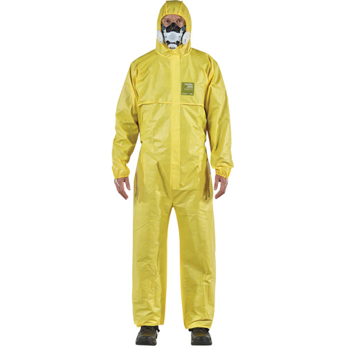 AlphaTec&reg; 2300 STANDARD Bound Model 147 Coveralls, Small, Yellow, Polyethylene Laminate/Polypropylene Industrial Sales