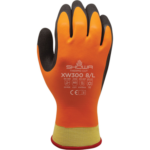 Gants r&eacute;sistants &agrave; la coupe et au froid XW300 , 7/Moyen, R&ecirc;vetement Latex de caoutchouc, Enveloppe en Kevlar Industrial Sales
