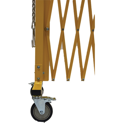 Expandable Barrier, 84" H x 20' L, Yellow Industrial Sales