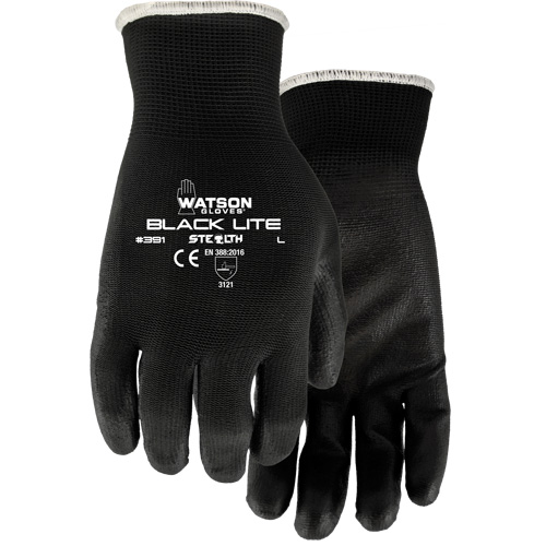 Gants 391 Stealth Black Lite, T-petit, R&ecirc;vetement Polyur&eacute;thane, Enveloppe en Polyester Industrial Sales