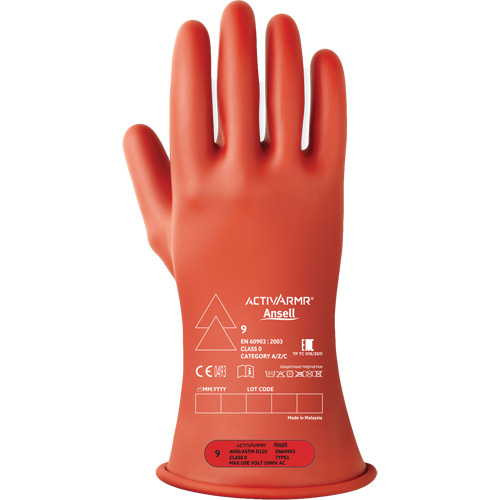 ActivArmr&reg; RIG R011RUL Ultra-Lightweight Electrical Insulated Gloves, ASTM Class 0, Size 10, 11" L Industrial Sales