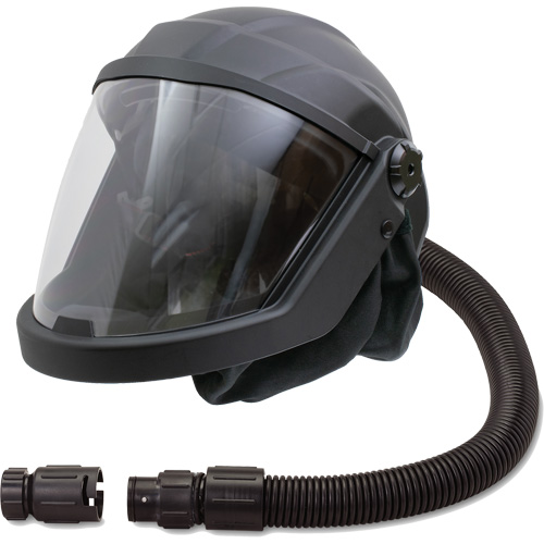 Masque respiratoire &agrave; adduction d'air et casque avec refroidisseur DEFENDER, Universel, Pi&egrave;ce faciale Industrial Sales
